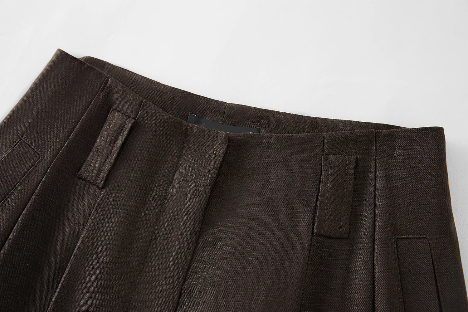 Tencel-Linen A-Line Midi Skirt