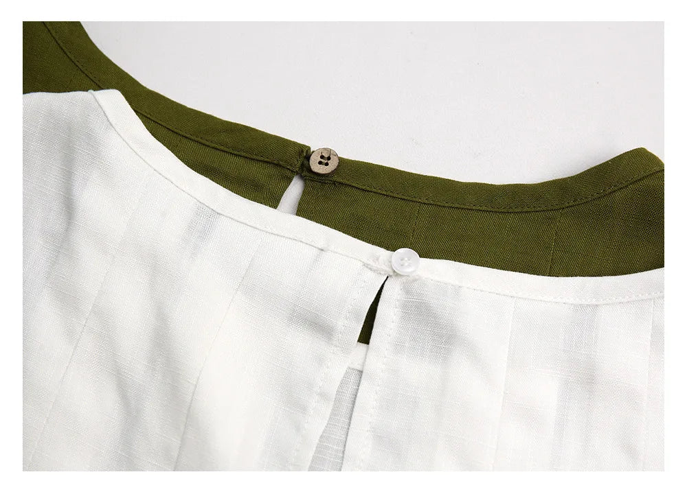 Ruched Linen Sleeveless Vest Top